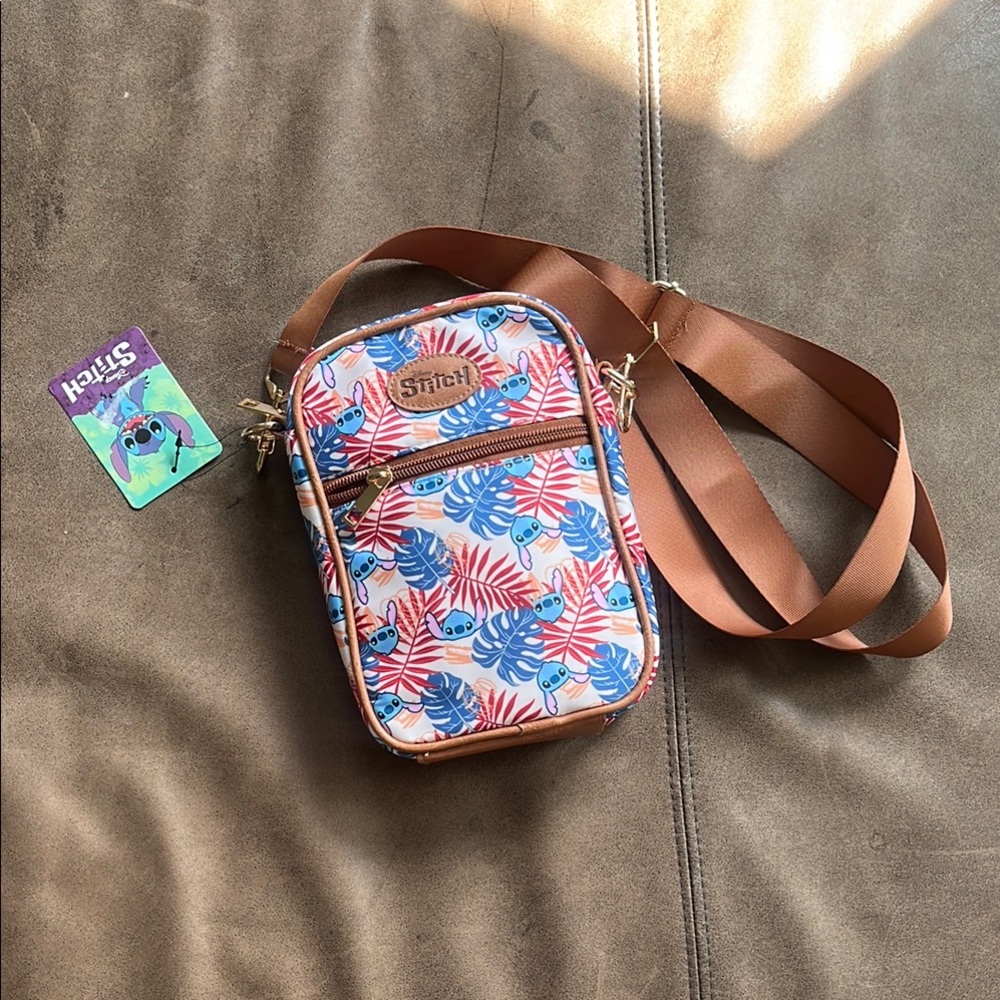 Disney Stitch Kids Crossbody Bag - Blue and Brown
